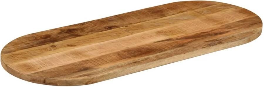 The Living Store Mangohouten Tafelblad 110 x 40 x 3.8 cm Rustiek Ontwerp Tafelblad Mangohout Vintage Tafel Rustic Design Eetkamerset - Foto 2