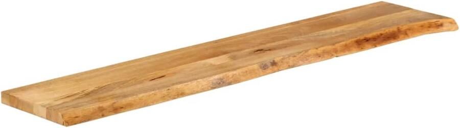 The Living Store Tafelblad met natuurlijke rand 180x20x2 5 cm massief mangohout Houten Tafelblad Mangohout Tafelblad Vervangen Salontafel Eetkamertafel - Foto 2