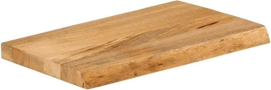 The Living Store Houten Tafelblad 40 x 20 x 3.8 cm Massief Mangohout met Natuurlijke Rand Houten Tafelblad Mangohout Tafelblad Vintage Tafelblad Naturel Tafelblad Vervangen - Foto 2