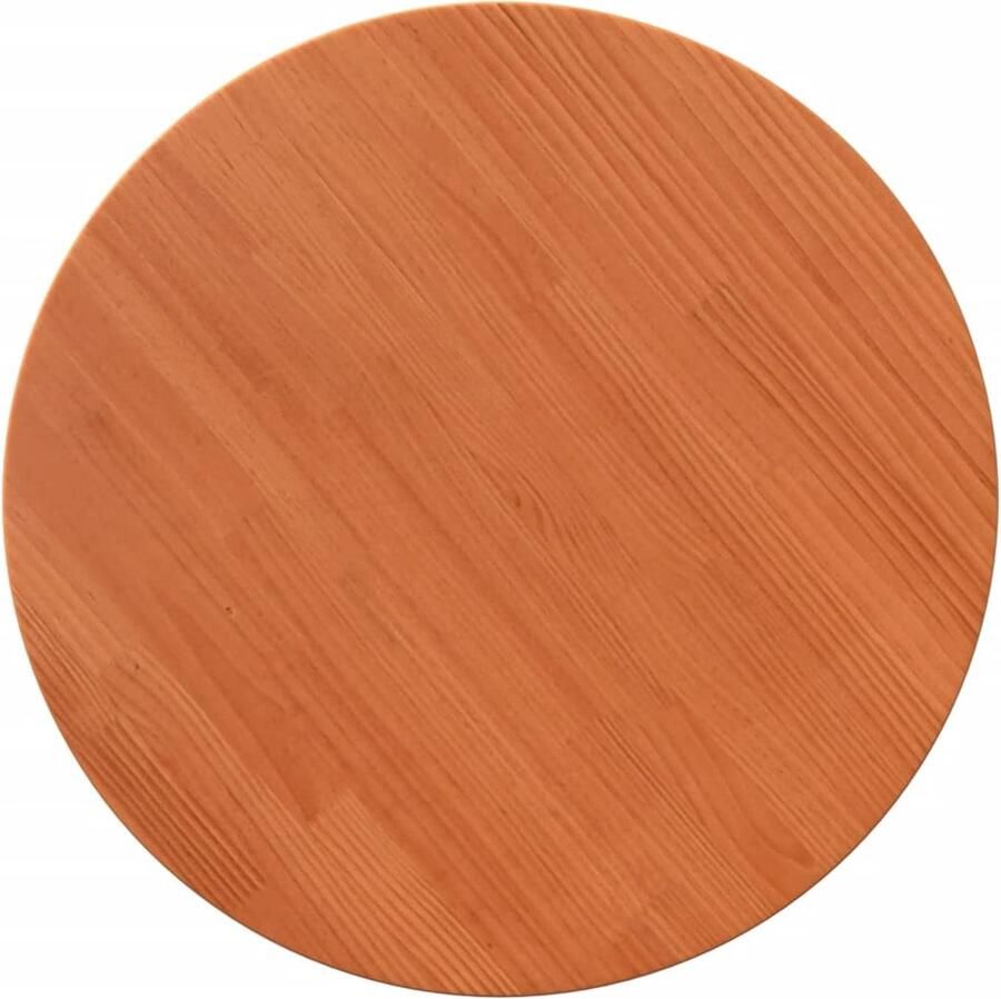 The Living Store Tafelblad rond Ø60x2 5 cm massief grenenhout wasbruin Houten Tafelblad Ronde Tafelblad Tafelscherm Vintage Tafelblad Interieurdecoratie - Foto 3