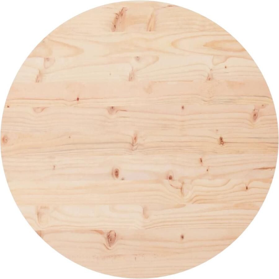 The Living Store Houten Tafelblad Rond 90 x 3 cm Massief Grenenhout Houten Tafelblad Ronde Tafel Massief Grenenhout Salontafelblad Vintage Tafel