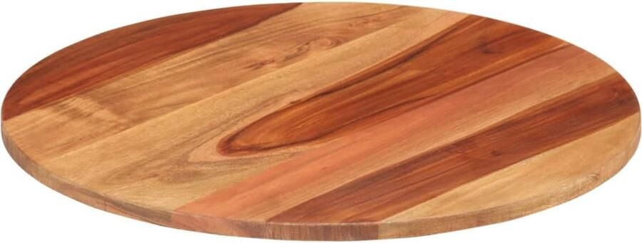 The Living Store Houten Tafelblad Massief Sheeshamhout 70 cm Diameter Rustieke Charme Inclusief Houtsteunen Gepolijst Geschilderd Gelakt Houten Tafelblad Ronde Tafel Acacia Hout Vintage Tafel Landelijke Tafel - Foto 6