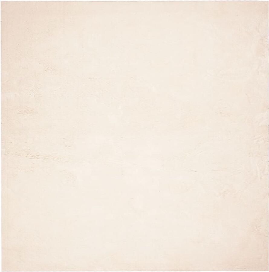 The Living Store HUARTE Vloerkleed 160 x 160 cm Beige 100% polyester 18 mm poolhoogte Vloerkleed Beige Polyester Anti Slip Vloerbedekking - Foto 2