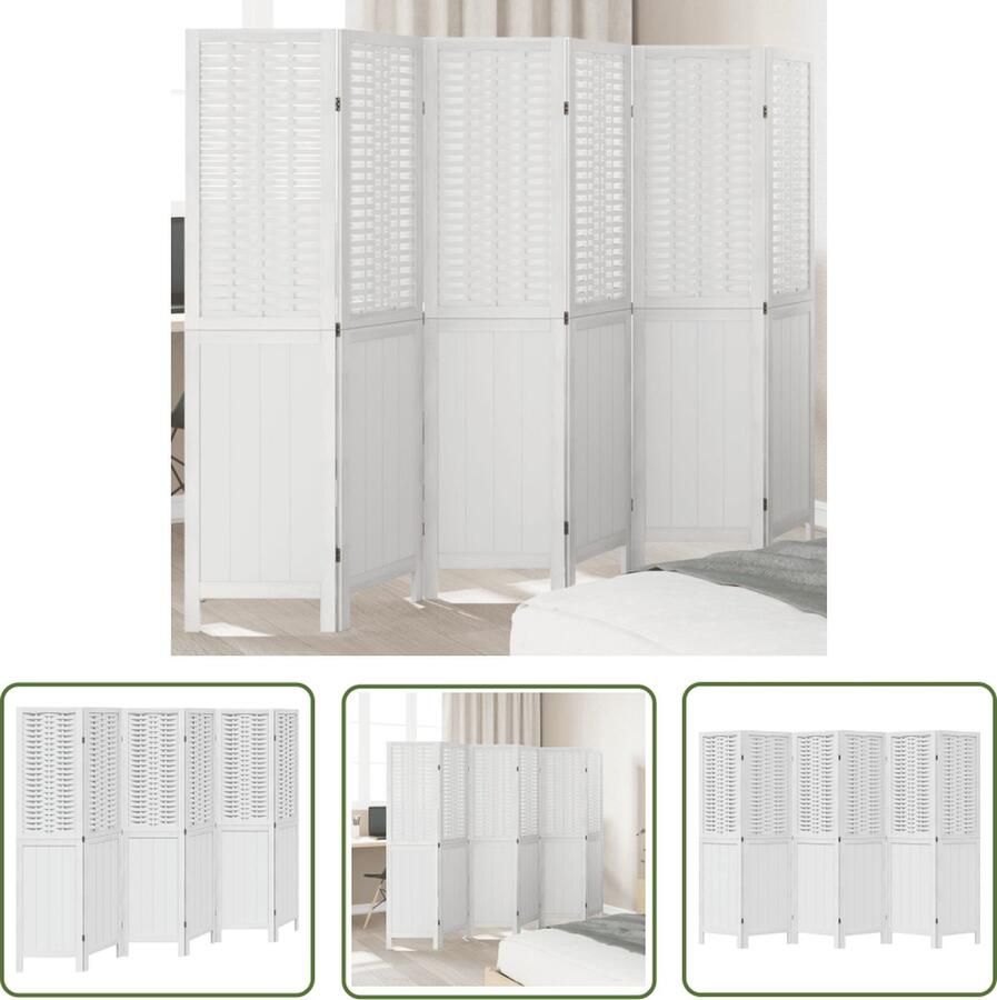 The Living Store Kamerscherm Bamboe en Paulowniahout 210-215 x 160 cm Duurzaam en Flexibel