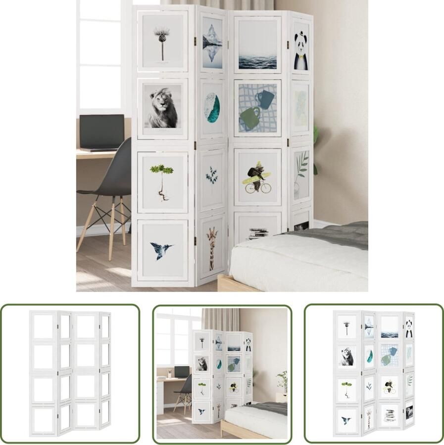 The Living Store Kamerscherm Massief Paulowniahout 140-145 x 180 cm Flexibel en Duurzaam Kamerscherm Paulownia Hout Privacy Scherm Wandafscheiding Interieurdecoratie