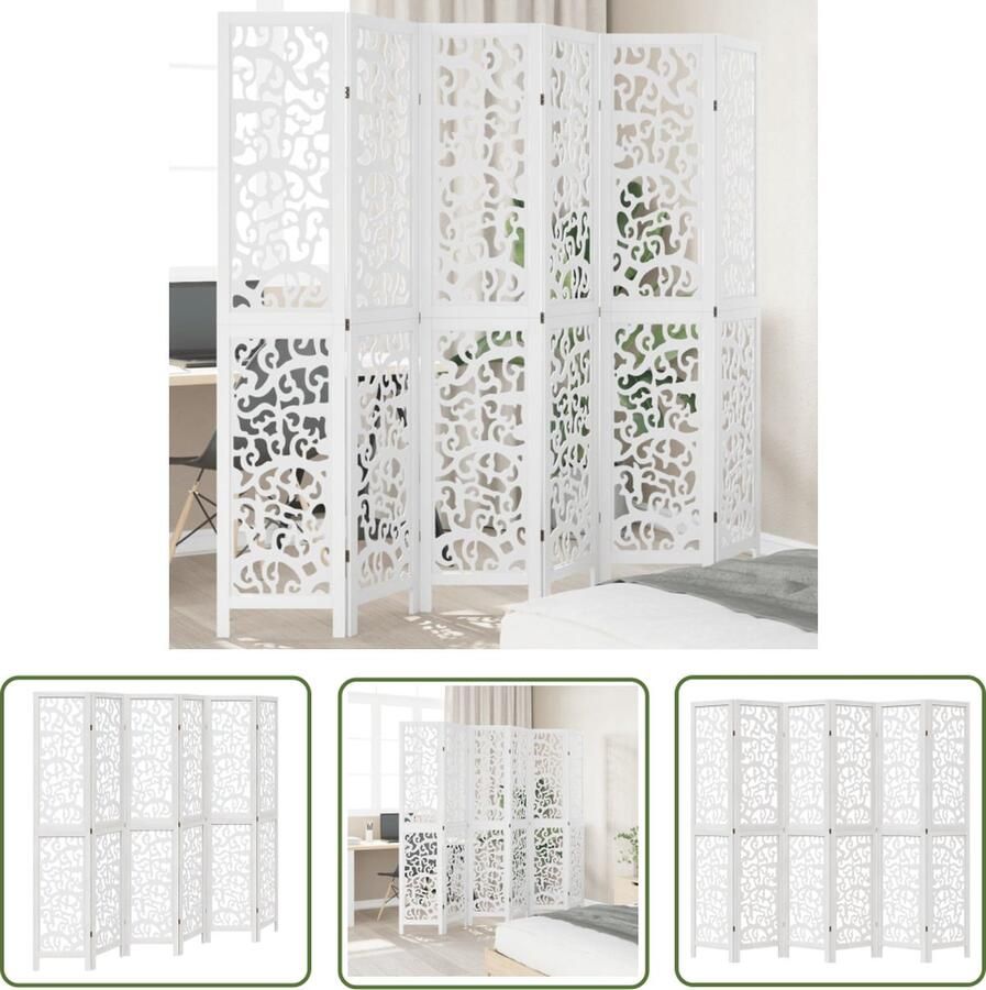 The Living Store Kamerscherm Scheidingswand 210-215 x 200 cm Massief paulowniahout