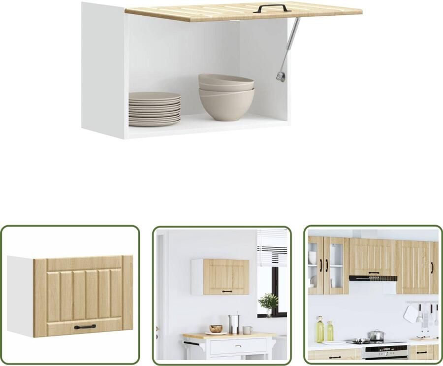 VidaXL Draaiend Moment Draaibare Sleutel Keukenwandkast Lucca bewerkt hout sonoma eikenkleurig Gereedschapset Mechanica Handgereedschap