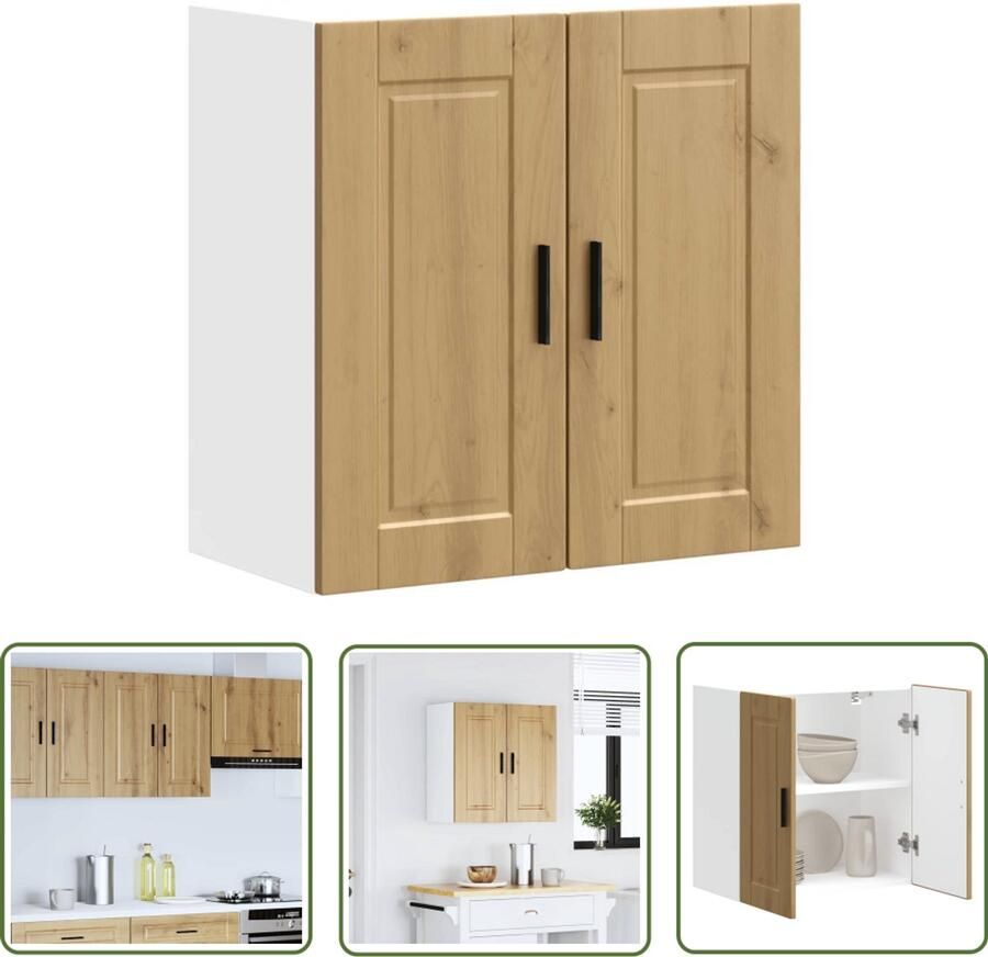 VidaXL Gereedschapset Dynamische Sleutel Keukenwandkast Porto bewerkt hout artisanaal eikenkleur Klikmechanisme Torque Wrench Handgereedschap