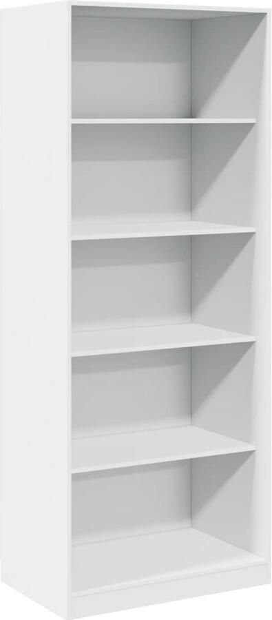 The Living Store Kledingkast 80x50x200 cm bewerkt hout wit Kledingkast Gangkast Houten Kast Witte Kast Opslagoplossing - Foto 2