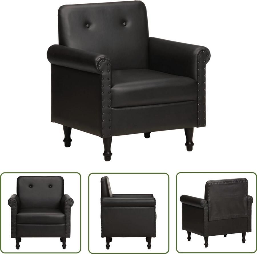 VidaXL Kuipstoel Echt Leer Zwart 70x54x73 cm Luxe Fauteuil Lederen Fauteuil Zwarte Fauteuil Eetkamerfauteuil Salontafel Leesfauteuil Relaxfauteuil Moderne Fauteuil Vintage Fauteuil Design Fauteuil