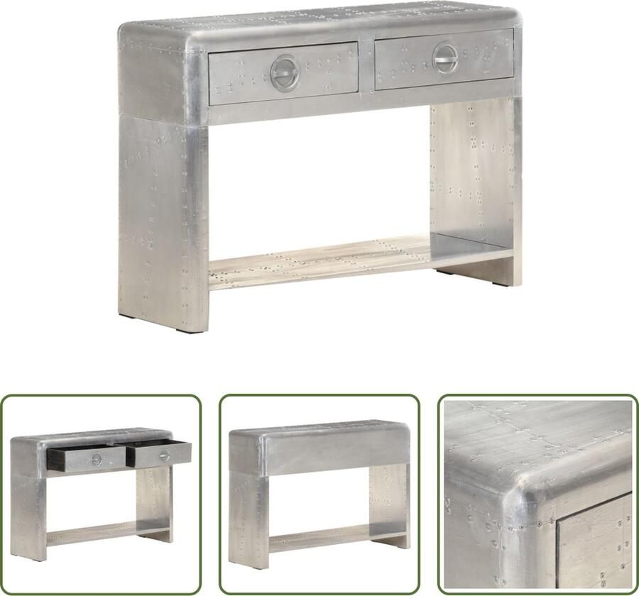 The Living Store Dressoir luchtvaartstijl 110x35x75 cm metaal Luchtschepen Dressoir Industrieel Dressoir Vintage Dressoir Salontafel Tv Tafel