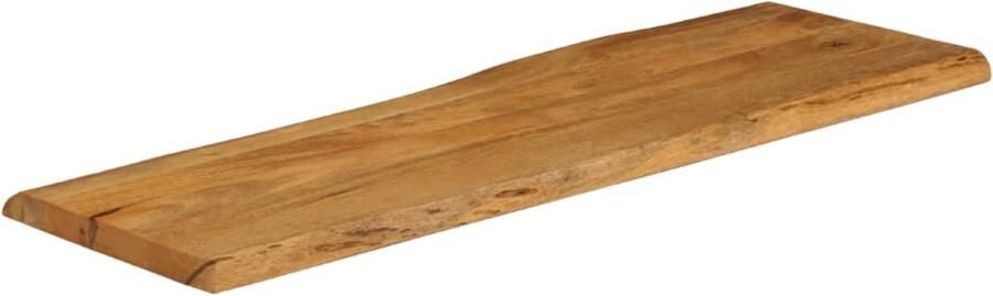 The Living Store Mango Houten Tafelblad 110x40x3.8 cm Rustieke Natuurlijke Rand Massief Mango Hout Mango Houtsoort Houten Tafelblad Vintage Tafelblad Landelijk Tafelblad Eetkamertafel Blad - Foto 2