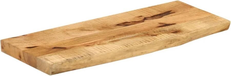 The Living Store Mangohouten Tafelblad 70 x 40 x 3.8 cm Rustieke Natuurlijke Rand Mangohouten Tafelblad Vintage Tafelblad Naturel Tafelblad Landelijk Tafelblad Eetkamertafel - Foto 2