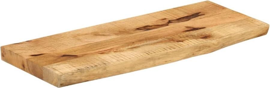 The Living Store Tafelblad met natuurlijke rand 70x30x2 5 cm massief mangohout Tafelblad Mangohout Tafel Accessoires Tweedehands Tafel Vintage Tafel - Foto 2