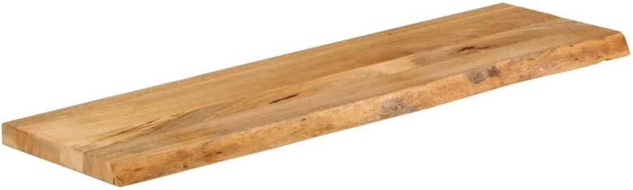 The Living Store Mangohout Tafelblad 140 x 20 x 2.5 cm Rustieke natuurlijke rand Tafelblad Mangohout Tafel Accessoires Vintage Tafel Landelijke Stijl - Foto 2