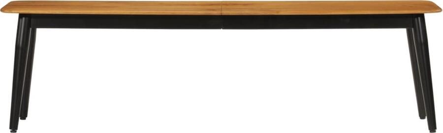 The Living Store Mangohout Tuinbank 160x40x45 cm IndustriÃle IJzeren Poten Tuinbank Mangohouten Bank Industrieel Zitbank Binnen Bank Buiten - Foto 2