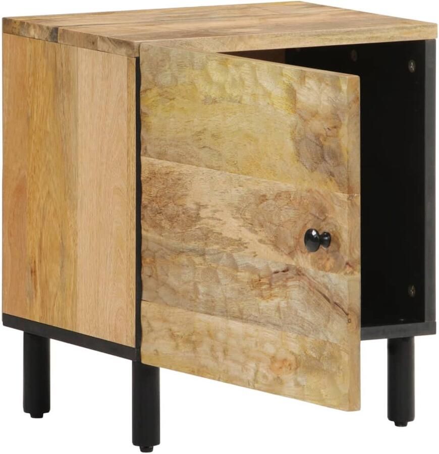The Living Store Nachtkastje 40x33x46 cm massief mangohout Nachtkastje Bijzettafel Mangohout Houten Kast Slaapkamers Мебель - Foto 3