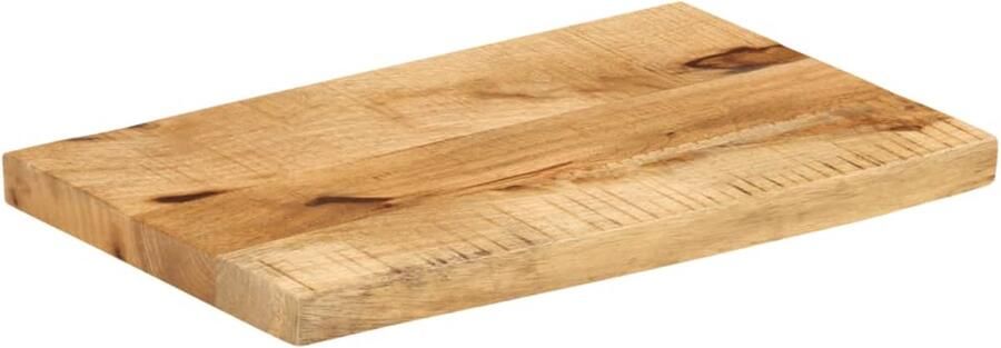 The Living Store Massief mangohouten vervangend tafelblad 40 x 30 x 2.5 cm natuurlijke rand Tafelblad Mangohout Vintage Tafel Houten Tafelblad Natuurlijk Tafelblad - Foto 2