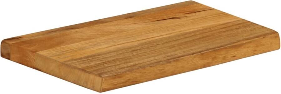 The Living Store Mangohouten Tafelblad 50 x 20 x 3.8 cm Rustieke Natuurlijke Rand Tafelblad Mangohout Houten Tafelblad Vintage Tafelblad Rustic Tafelblad - Foto 2