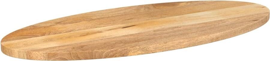 The Living Store Mangohouten Tafelblad 120 x 50 x 3.8 cm Rustiek Ontwerp Tafelblad Mangohout Tafelblad Oval Vintage Tafel Landelijke Stijl - Foto 2
