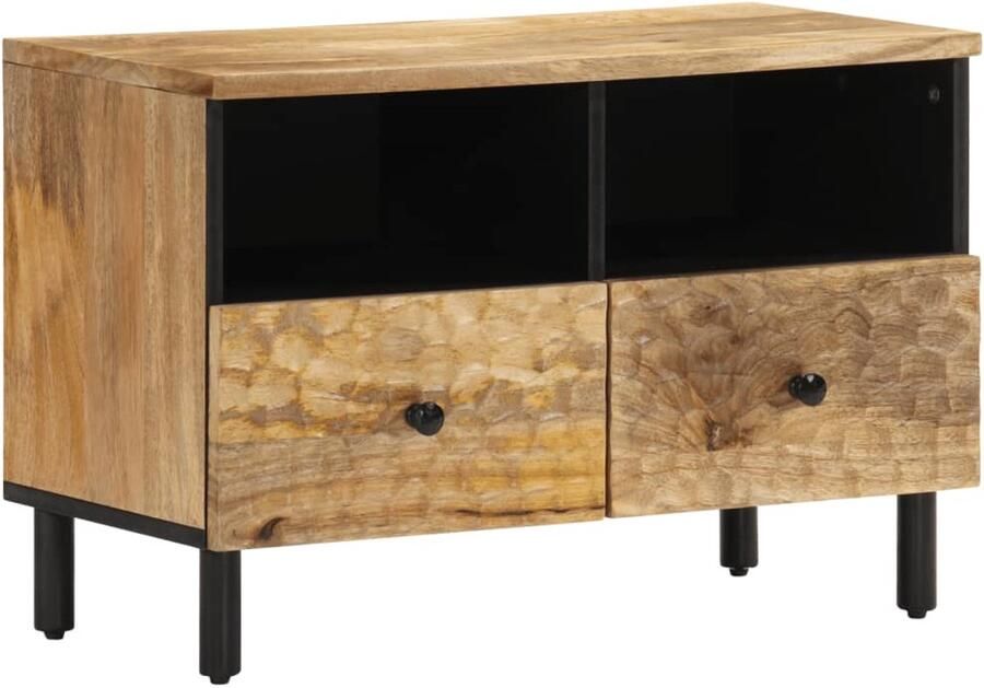 The Living Store Tv-meubel 70x33x46 cm massief mangohout Tv-meubel Mangohout Houten Tv-standaard Salontafel Livingroom Furniture - Foto 2