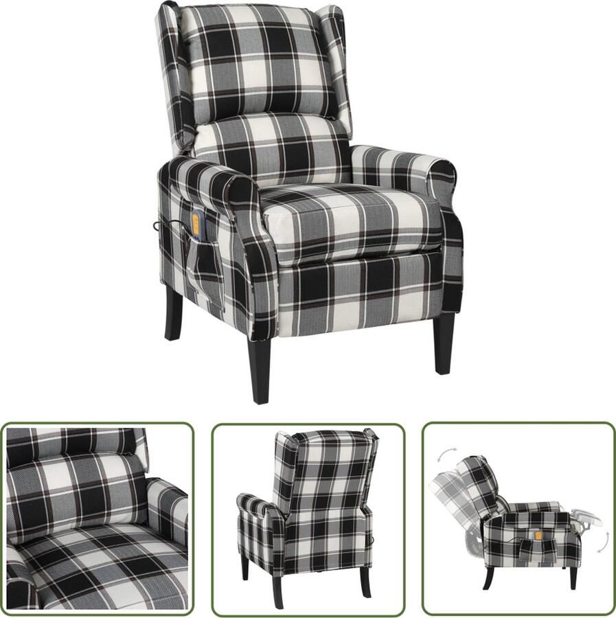 The Living Store Massagestoel Elektrisch Meerkleurig 71 x 90.5 x 101.5 cm Massage en verwarming 6-punts trillingsmassage Zijvak Montage vereist Massagestoel Elektrische Massagestoel Relaxstoel Lounge Stoel Comfortstoelen - Foto 2