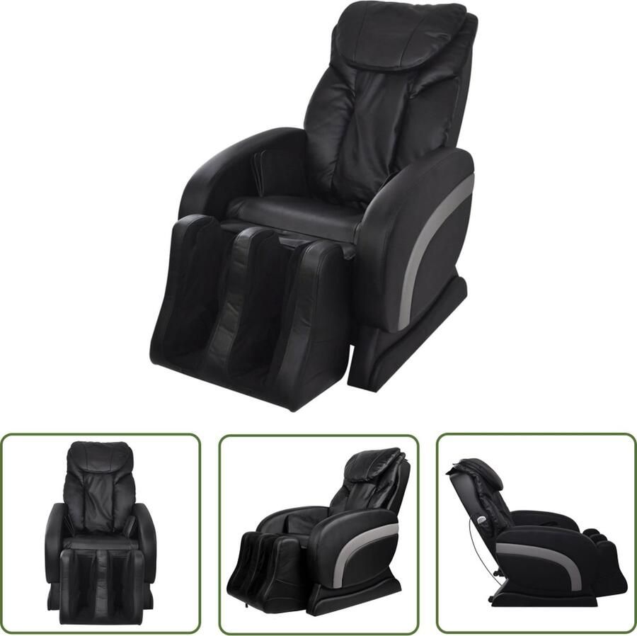 The Living Store Massagestoel Luxe Ergonomisch Ontwerp Kunstleer Verstelbaar 3D Luchtzak Massage Met - Foto 2