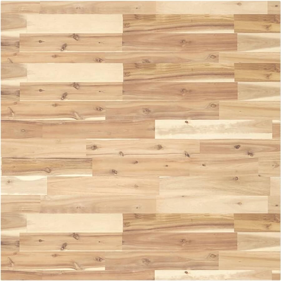 The Living Store Massief Acaciahout Tafelblad 80 x 80 x 4 cm Vierkant Massief Hout Tafelblad Acacia Tafelblad Vierkante Tafelblad Eetkamertafel Blad Salontafel Blad - Foto 2