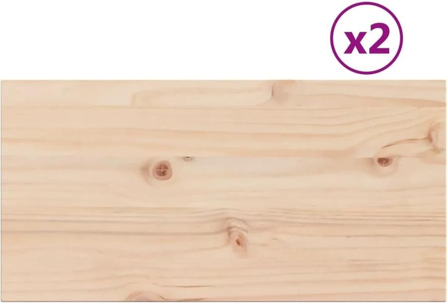 The Living Store Massief Grenenhouten Tafelbladen 60 x 60 x 2.5 cm Rustiek Ontwerp Tafelbladen Grenenhout Rustic Design Vintage Tafel Bijzet Tafels - Foto 3