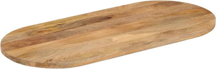VidaXL The Living Store Tafelblad ovaal 120x50x3 8 cm massief mangohout Houten Tafelblad Vervangen Mangohout Rustiek Tafelblad Oval Tafellaag - Foto 2