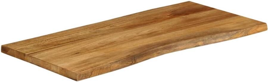 The Living Store Massief Mangohout Tafelblad 110 x 60 x 2.5 cm Natuurlijke Randen Tafelblad Mangohout Tafel Accessoires Vintage Tafel Design Tafel - Foto 4