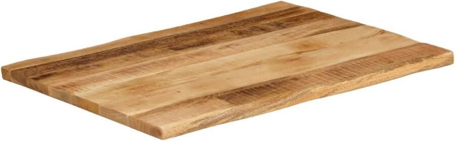The Living Store Massief Mangohout Tafelblad 90 x 60 x 2.5 cm Natuurlijke afwerking Tafelblad Mangohout Tafel Accessoires Vintage Tafel Landelijk Interieur - Foto 2