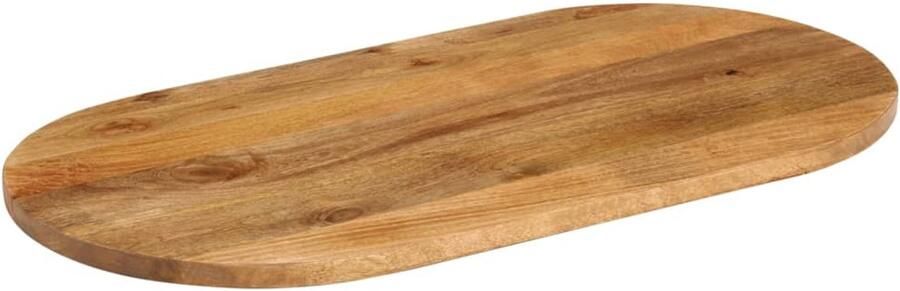 The Living Store Massief Mangohouten Tafelblad 110 x 40 x 3.8 cm Rustiek Ontwerp Tafelblad Mangohout Vintage Tafel Landelijke Tafel Rustic Design - Foto 2