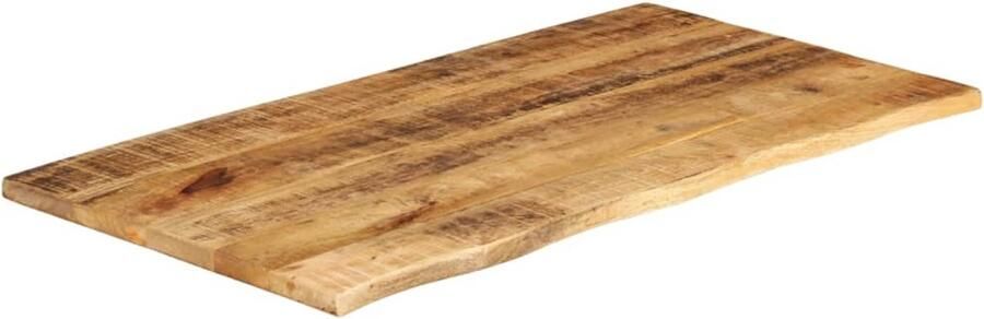 The Living Store Massief Mangohouten Tafelblad 110 x 60 x 2.5 cm Natuurlijke Rand Tafelblad Mangohout Tafel Accessoires Vintage Tafel Landelijk Interieur - Foto 2