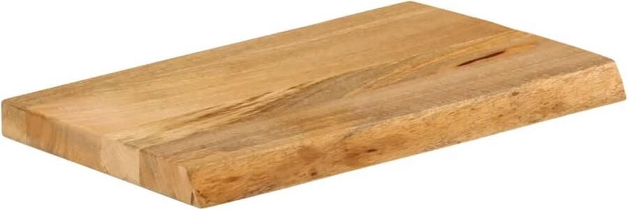 The Living Store Massief mangohouten tafelblad 60 x 20 x 2.5 cm Natuurlijke rand Tafelblad Mangohout Tafel Accessoires Vintage Tafel Natuurlijk Tafelblad - Foto 2