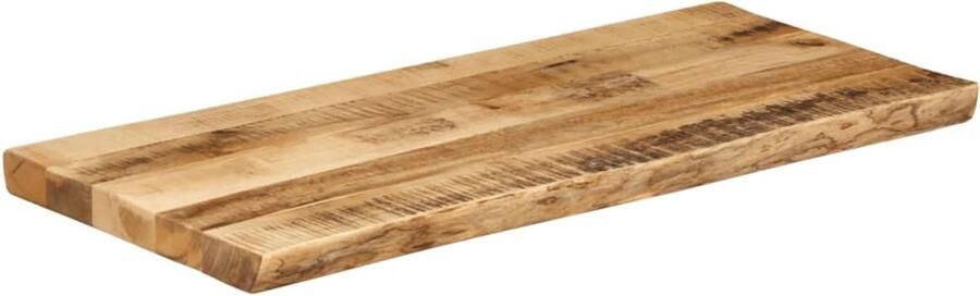 The Living Store Massief Mangohouten Tafelblad 80 x 40 x 3.8 cm Natuurlijke Randen Tafelblad Mangohout Vintage Tafel Landelijke Tafel Eetkamertafel - Foto 2
