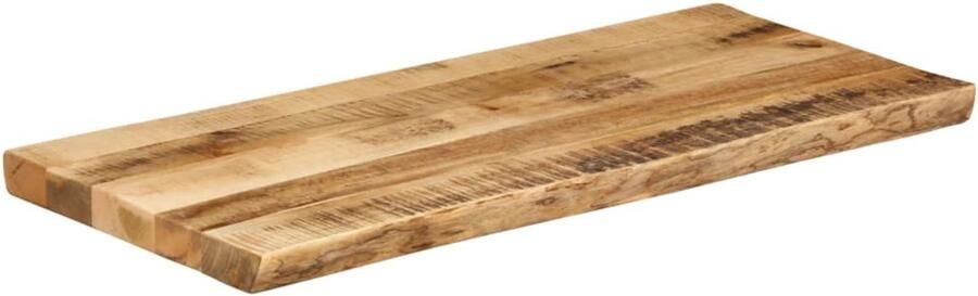 The Living Store Massief Mangohouten Tafelblad 90 x 40 x 2.5 cm Natuurlijke randen Tafeltblad Mangohout Tafelblad Vervangen Natuurlk Hout Vintage Tafel - Foto 2