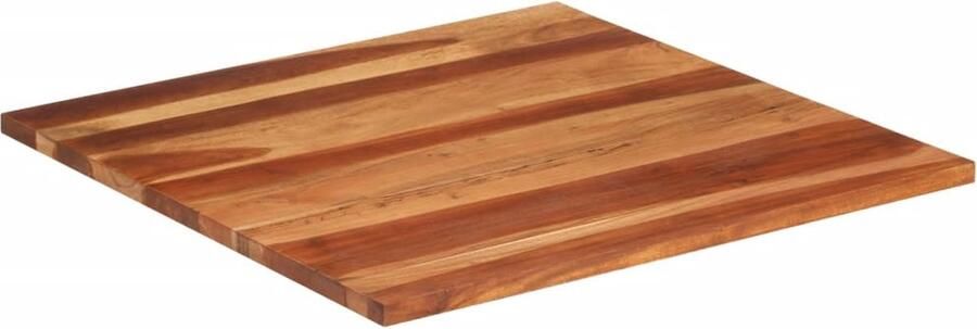 The Living Store Massief Sheeshamhouten Tafelblad 80 x 80 cm Rustieke charme Duurzaam en gemakkelijk schoon te maken Met twee houtsteunen Tafeltblad Acacia Hout Massief Hout Landelijke Stijl Vintage Tafelblad - Foto 3
