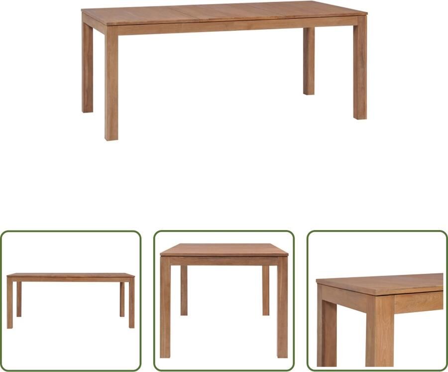 The Living Store massief teakhouten eetkamertafel 180 x 90 x 76 cm handgemaakt - Foto 2