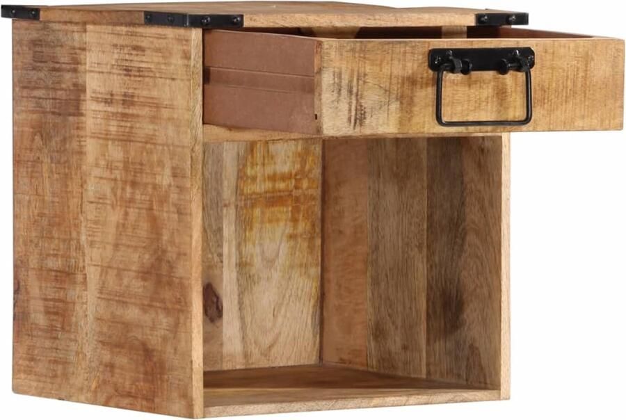 The Living Store Nachtkastje 40x30x37 cm massief mangohout Nachtkastje Mangohout Houten Kast Bedroom Furniture Living Room Decor - Foto 2