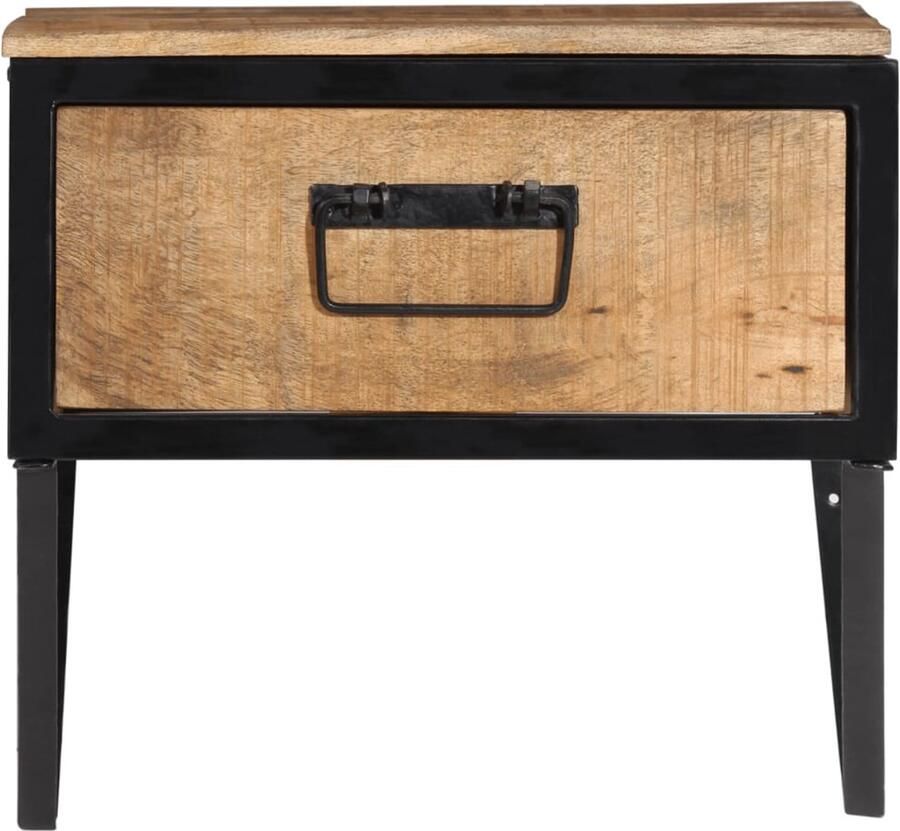 The Living Store Nachtkastje 40x35x40 cm massief mangohout Nachtkastje Mangohout Houten Nachttafel Kamerdecoratie Woonaccessoires - Foto 2