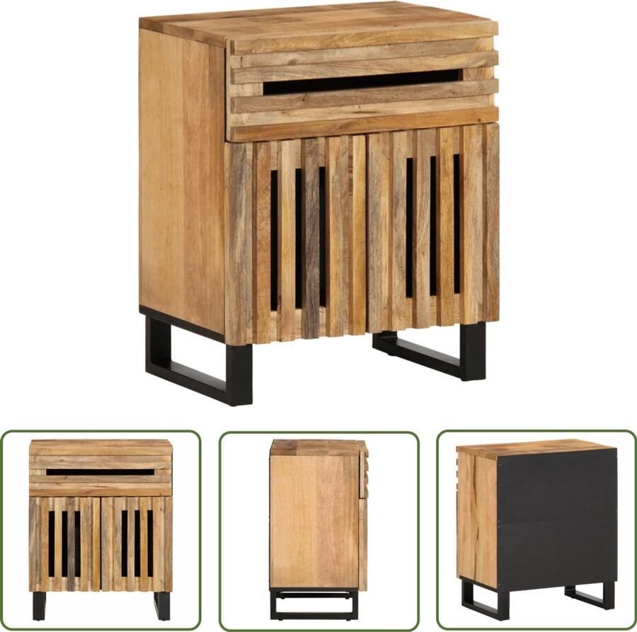 The Living Store Nachtkastje 50x34x60 cm massief acaciahout Nachtkastje Nachtkastjes Bijzettafel Wandkastje