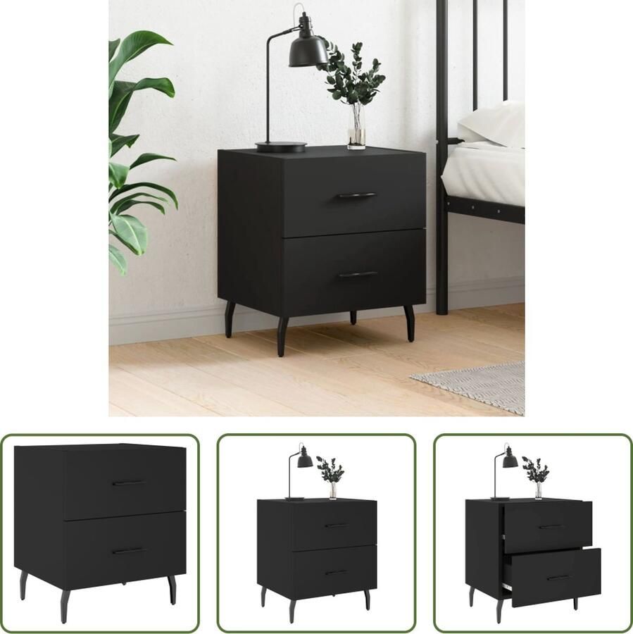 The Living Store Nachtkastje A Meubel 40x35x47.5cm Modern design - Foto 2