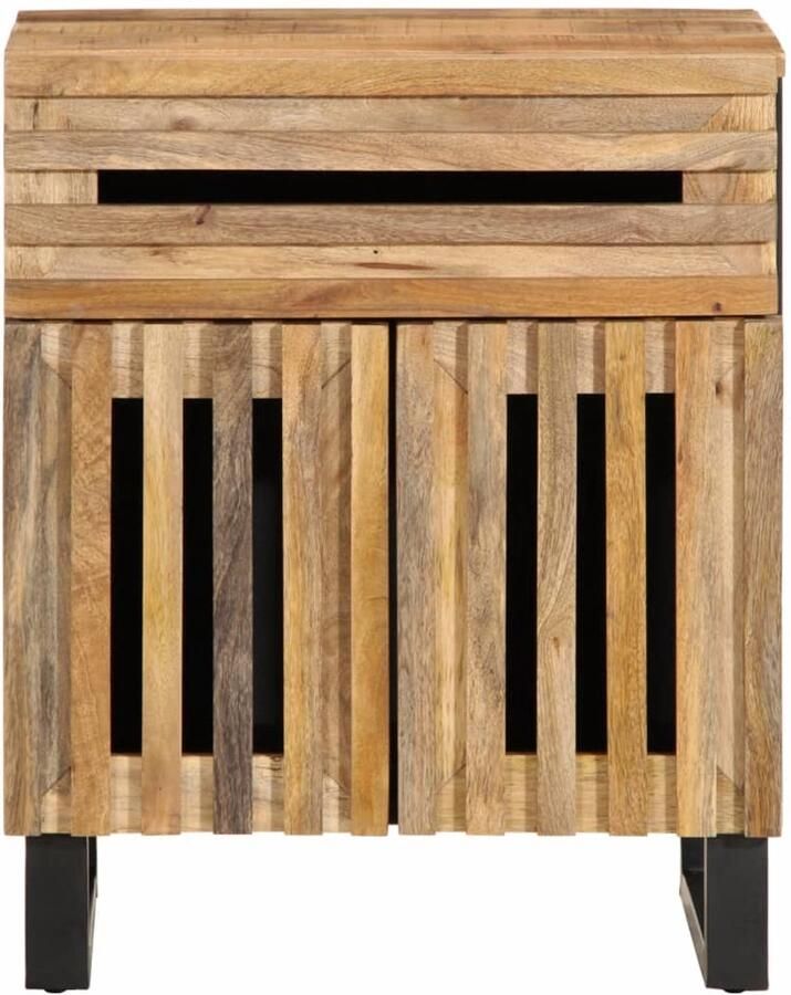 The Living Store Nachtkastje 50x34x60 cm massief acaciahout Nachtkastje Nachtkastjes Bijzettafel Wandkastje - Foto 2
