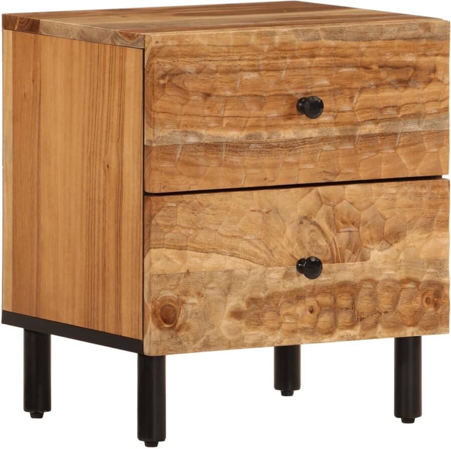 The Living Store Nachtkastje 40x33x46 cm massief acaciahout Nachtkastje Nachtkastjes Houten Nachtkastje Houten Nachtkastjes - Foto 4