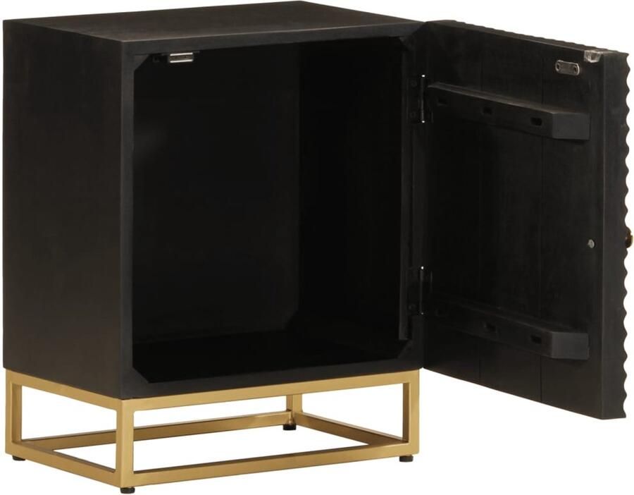 The Living Store Het in deze tekst lijkt te gaan over een nachtkastje Een gepaste geoptimaliseerde titel zou kunnen zijn- Nachtkastje Massief Mangohout 40 x 30 x 50 cm Opbergruimte - Foto 5