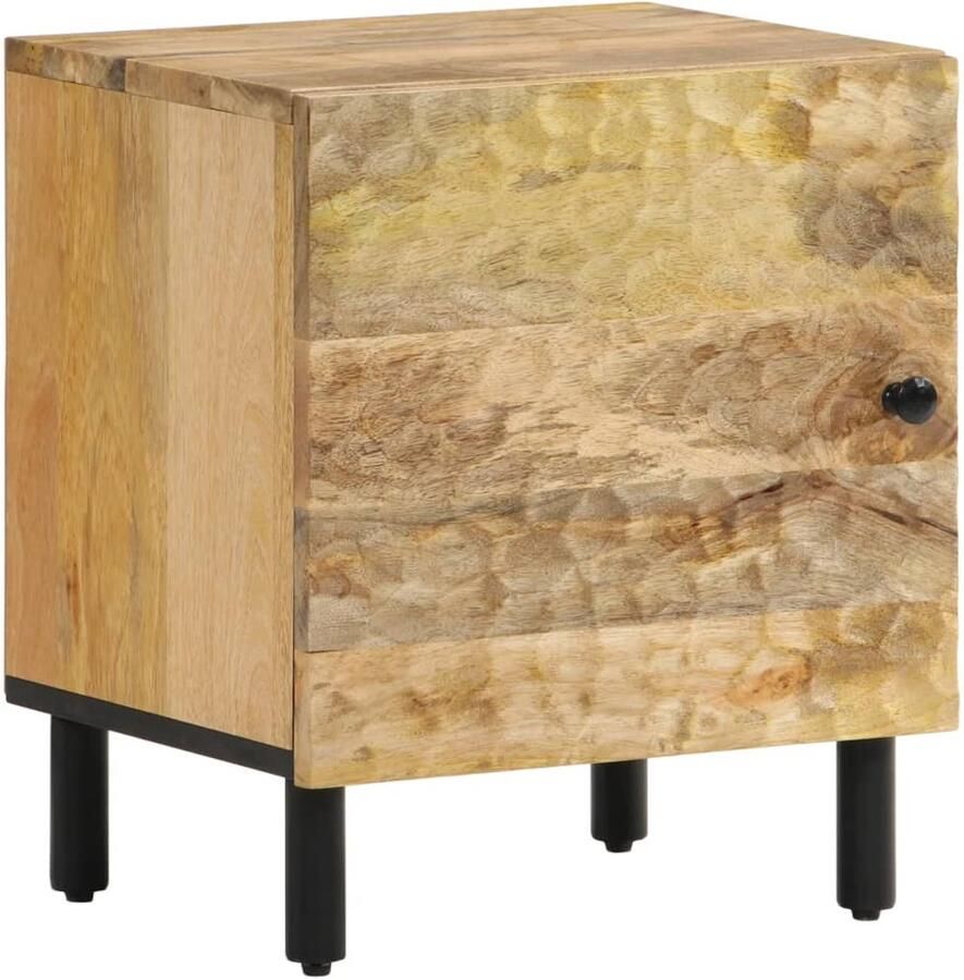 The Living Store Nachtkastjes 2 st 40x33x46 cm massief mangohout Nachtkastjes Mango Wood Houten Nachttafel Kamerdecoratie Slaapkamerstijl - Foto 2