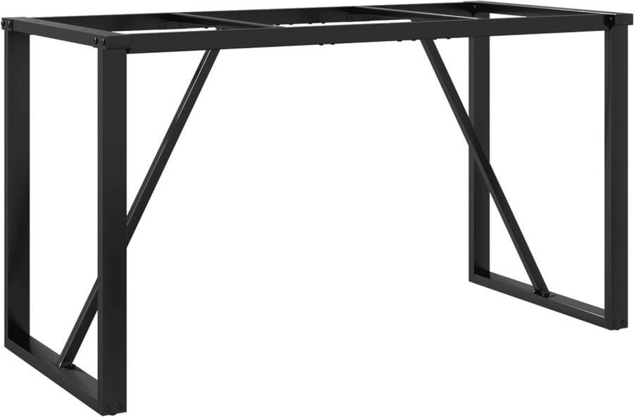 The Living Store O-frame Tafelpoten 120 x 40 x 73 cm Gietijzer Eettafel Poten Industriële Tafelpoten Gietijzeren Tafelpoten O-frame Tafelpoten Zwarte Tafelpoten - Foto 2