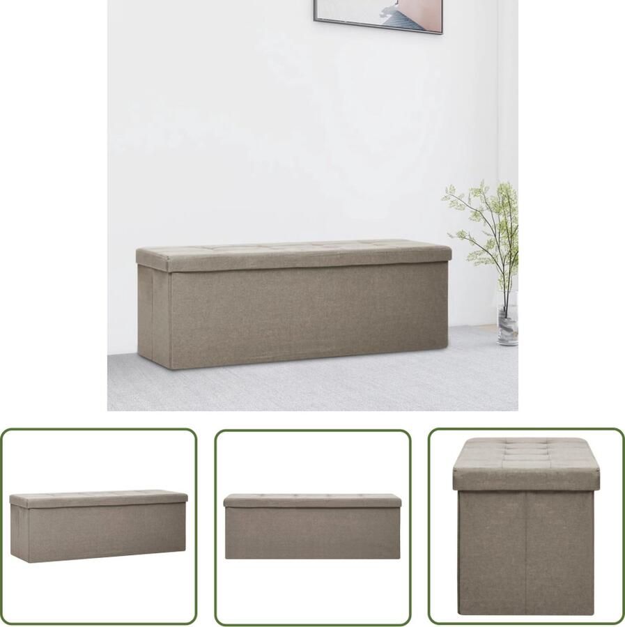 The Living Store Opbergbank Halbank MDF 110 x 38 x 38 cm Comfortabele zitting
