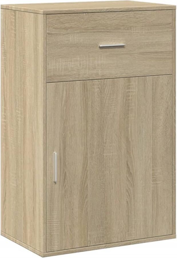 The Living Store Opbergkast 56 5x39x90 cm bewerkt hout sonoma eikenkleurig Opbergkast Houten Kast Sonoma Eiken Bruine Kast Badkamerkast - Foto 2